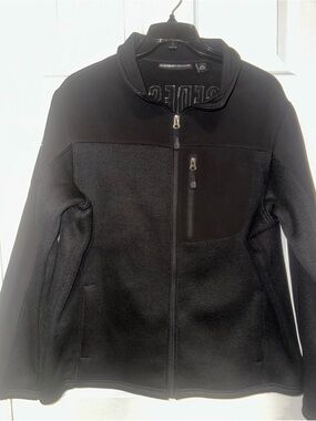 Swiss Tech Men's Black Full-Zip Mercedes Benz S-500 Jacket with Chest Pocket